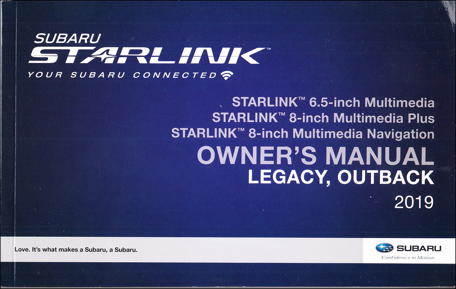 2019 Subaru Legacy / Outback Starlink Navigation & Multimedia System Owner's Manual Original