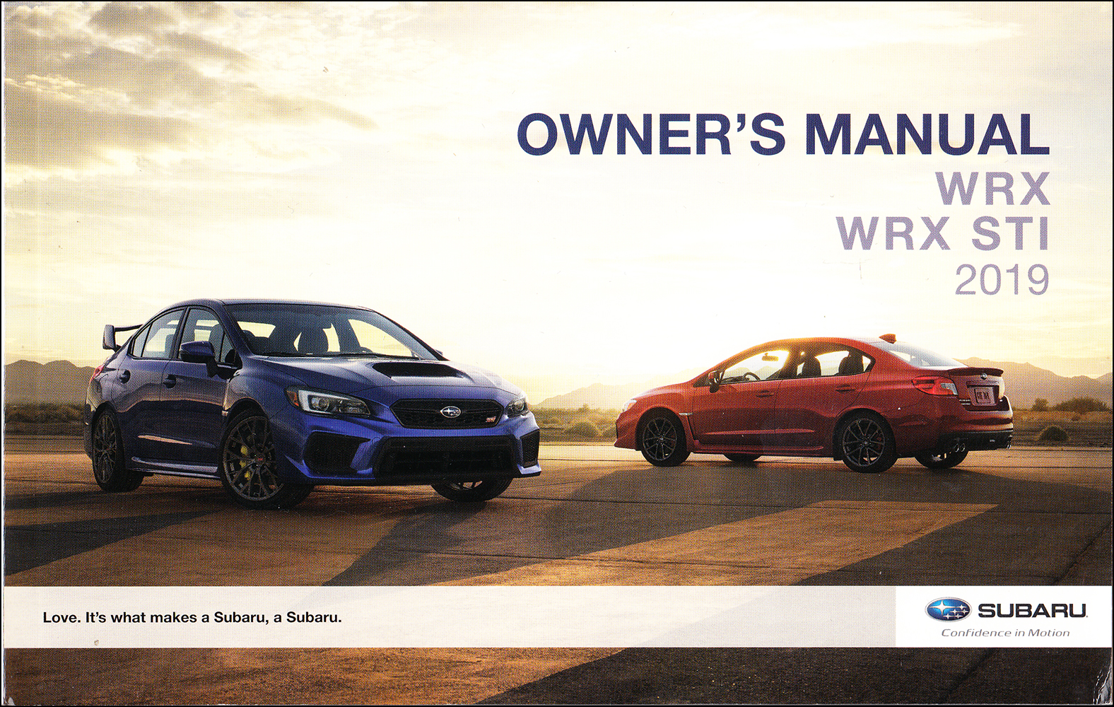 2019 Subaru WRX and STI Owner's Manual Original