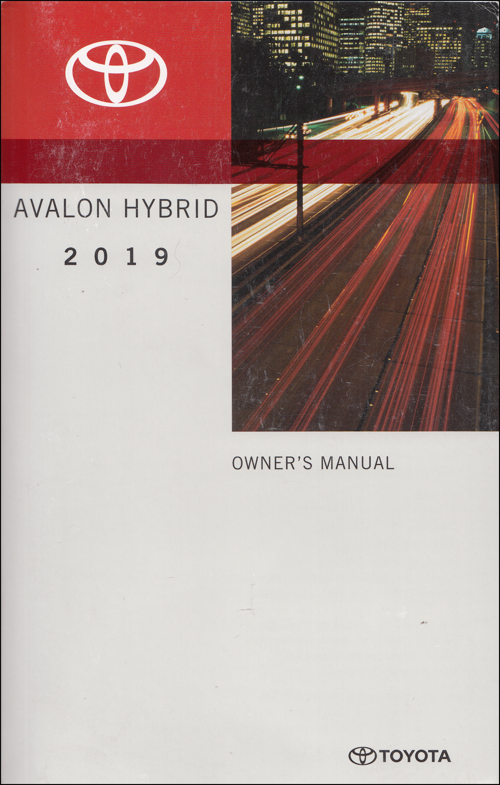 2019 Toyota Avalon Hybrid Owners Manual Original