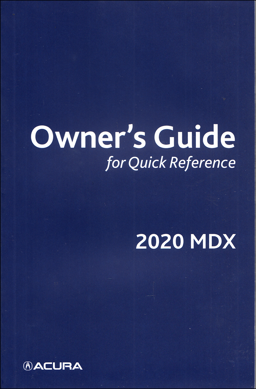 2020 Acura MDX Owner's Guide Manual Original Gas