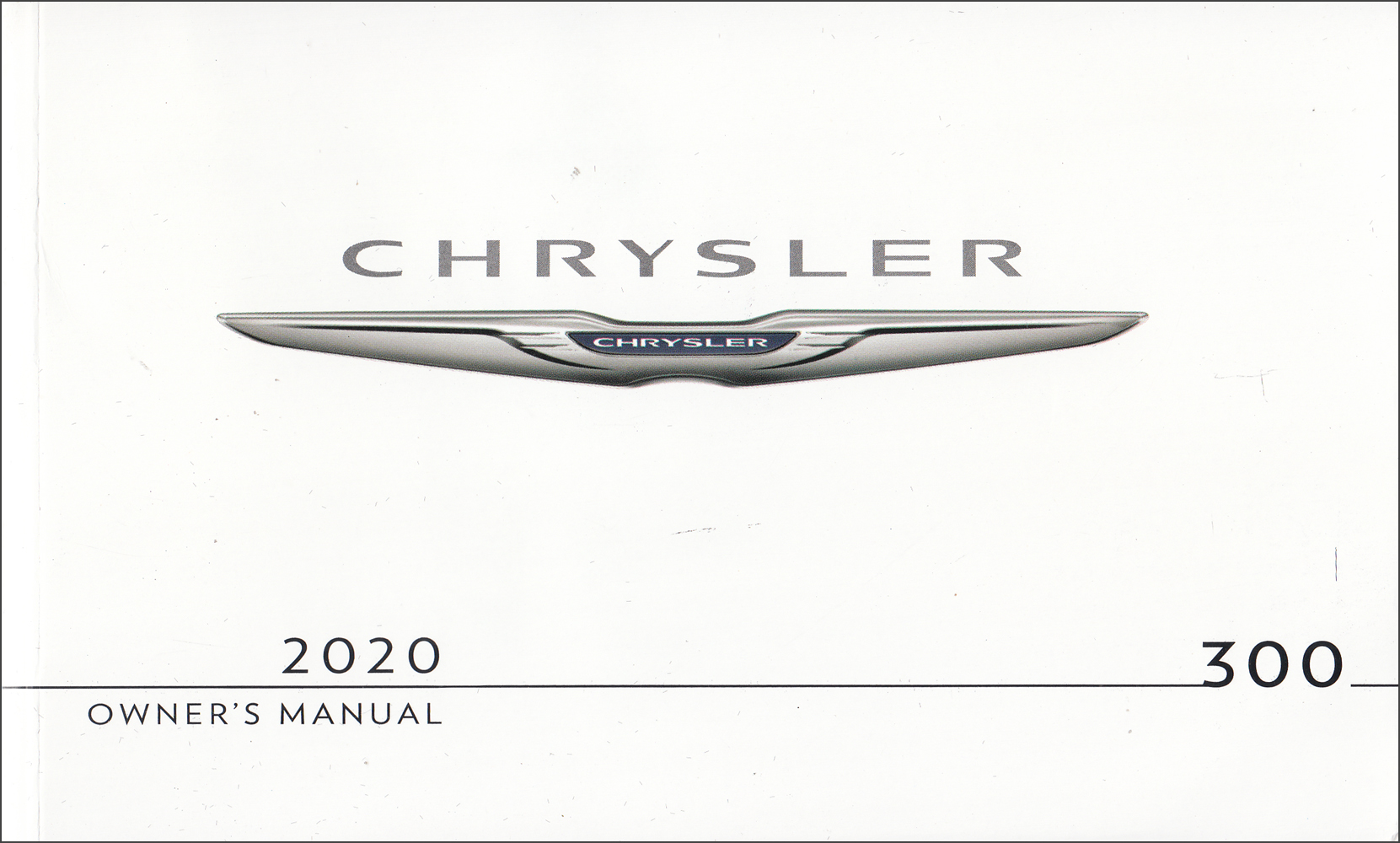 2020 Chrysler 300 Owner's Manual Original 