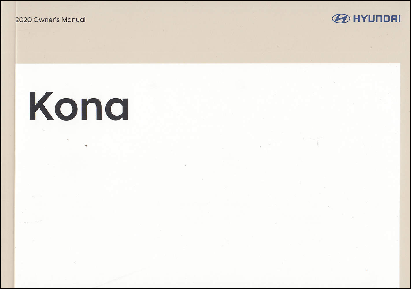 2020 Hyundai Kona Owner's Manual Original