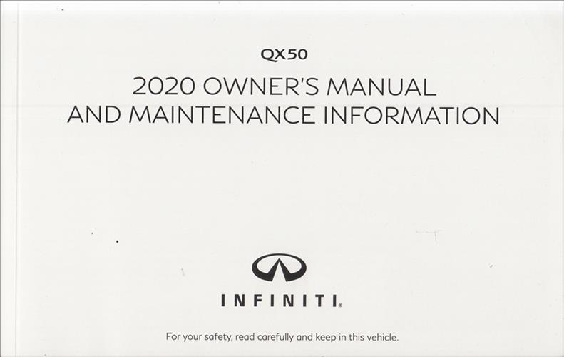 2020 Infiniti QX50 Owner's Manual Original
