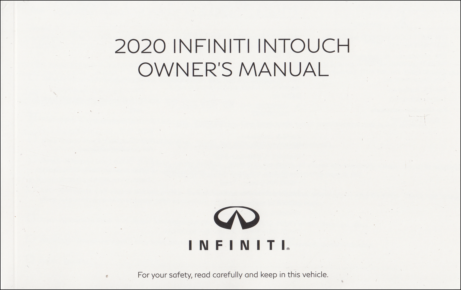 2020 Infiniti QX60 InTouch Navigation System Owner's Manual Original