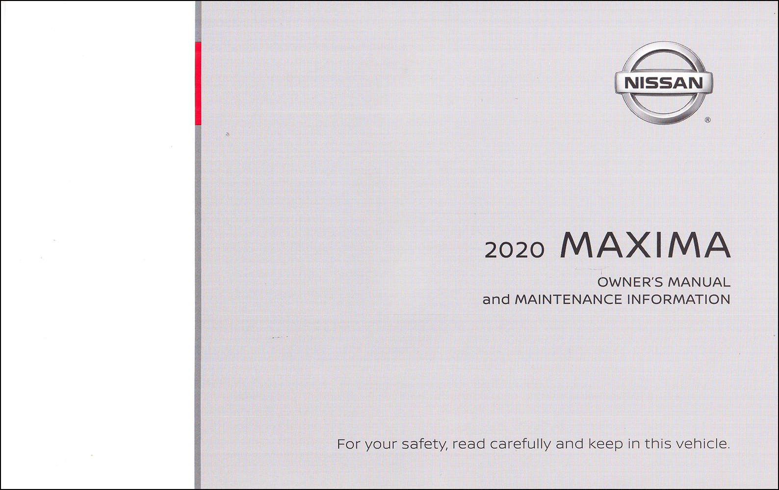 2020 Nissan Maxima Owner's Manual Original
