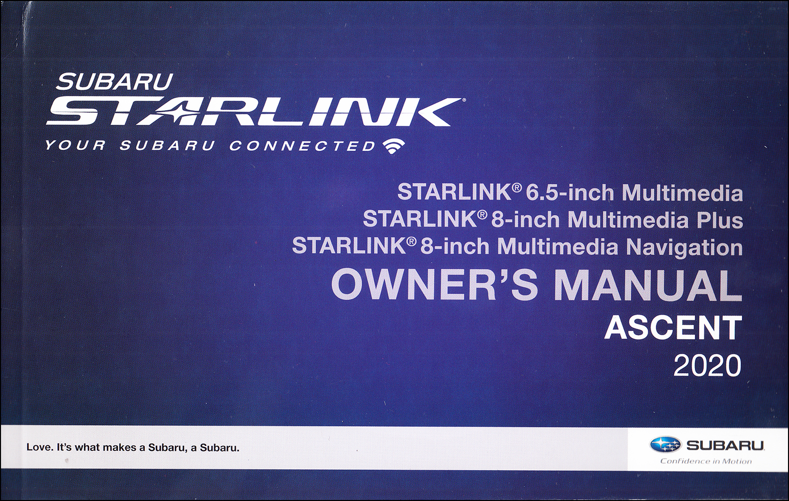 2020 Subaru Ascent Starlink Navigation & Multimedia System Owner's Manual Original