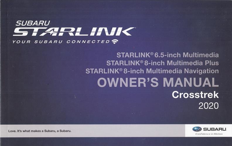 2020 Subaru Crosstrek Gas Starlink Navigation & Multimedia System Owner's Manual Original
