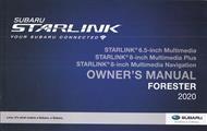 2020 Subaru Forester Starlink Navigation System Owner's Manual Original