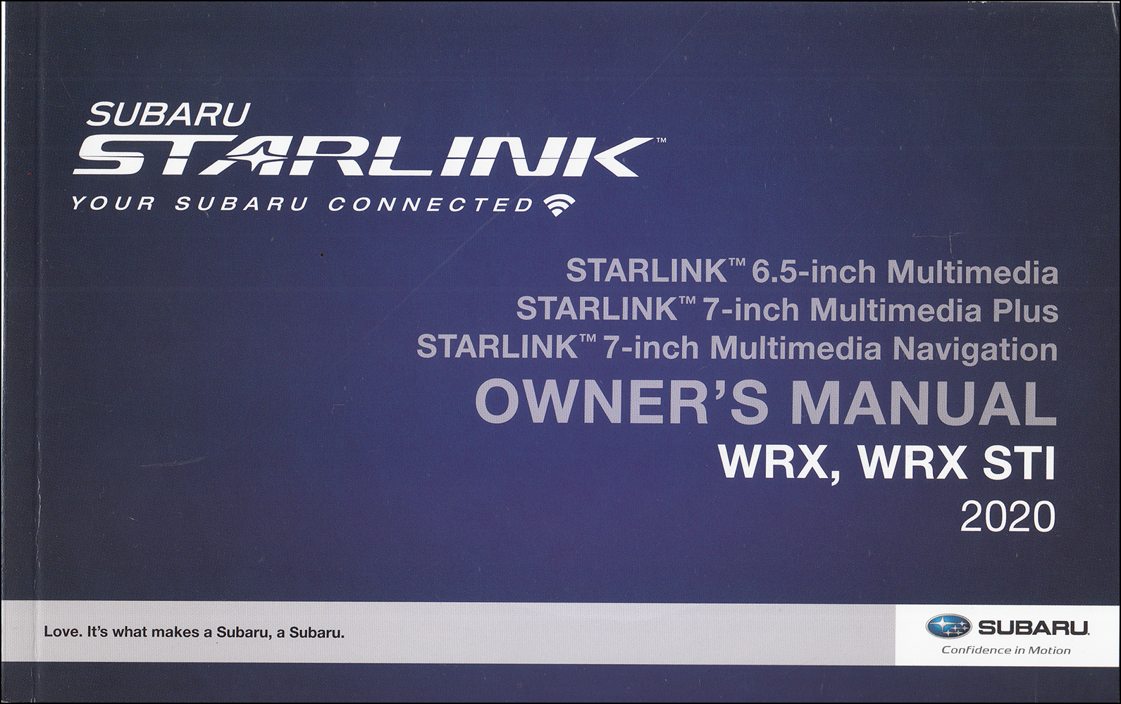 2020 Subaru WRX, WRX STI Navigation System Owner's Manual Original