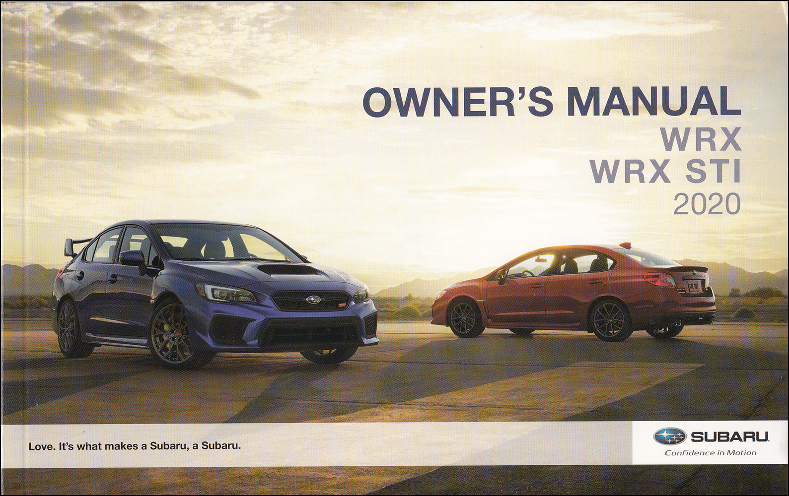 2020 Subaru WRX and STI Owner's Manual Original