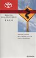 2020 Toyota Avalon Navigation System Owners Manual Original
