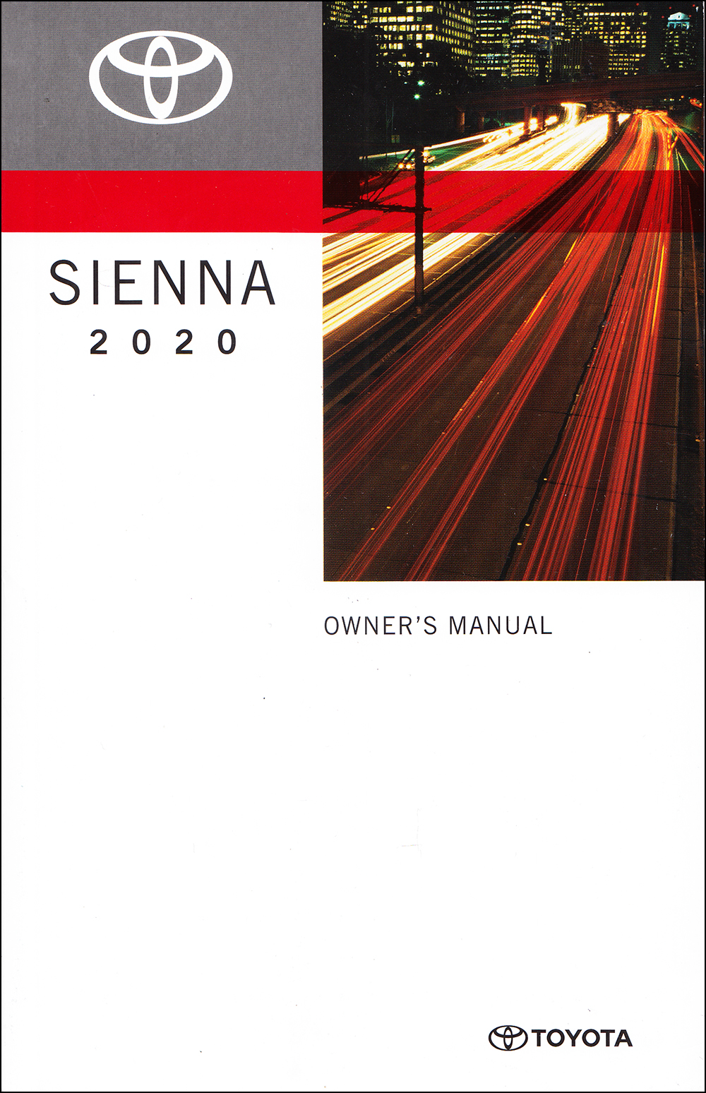 2020 Toyota Sienna Owners Manual Original
