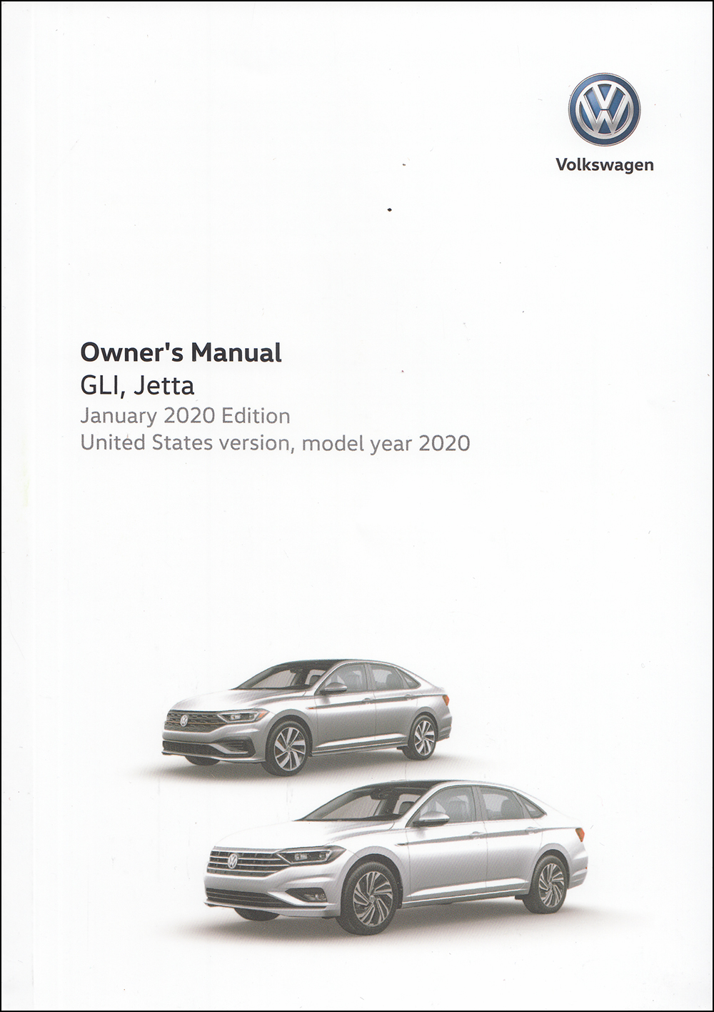 2020 Volkswagen Jetta and GLI Owner's Manual Original