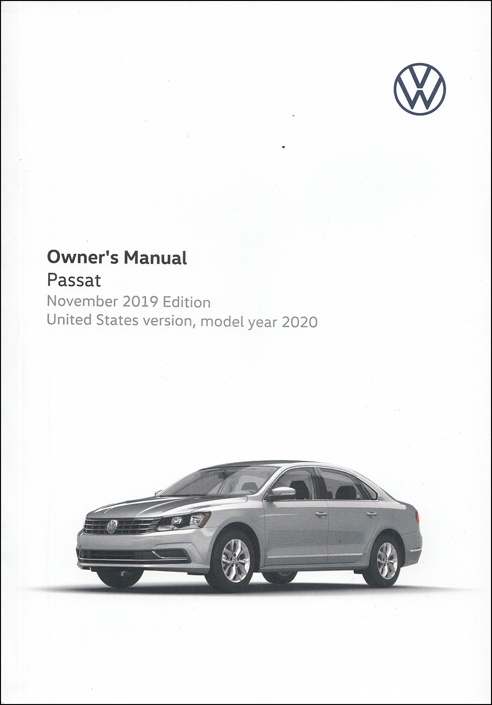 2020 Volkswagen Passat Owner's Manual Original