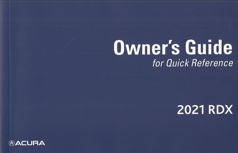 2021 Acura RDX Owners Manual Original