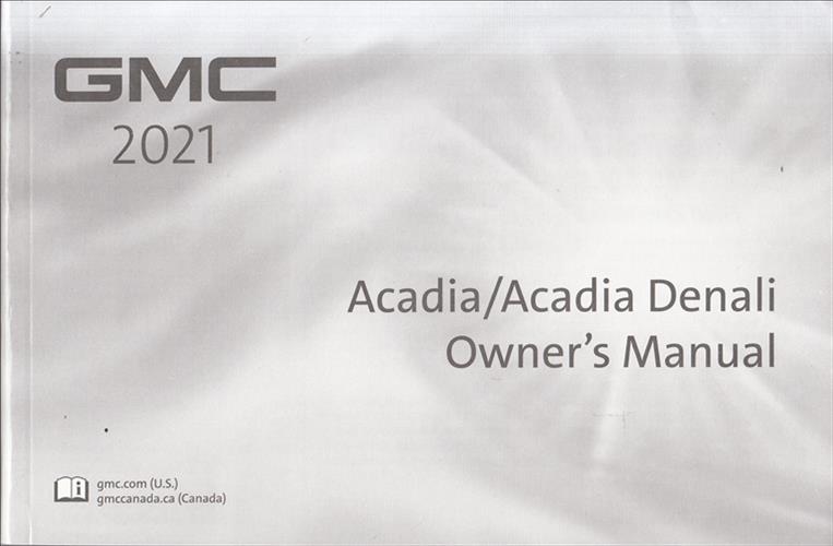 2021 GMC Acadia Owner's Manual Original