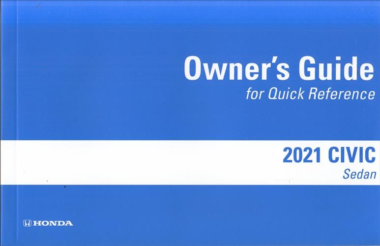 2021 Honda Civic Sedan Owner's Guide Manual Original