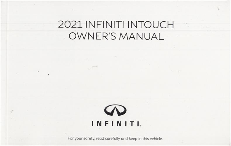 2021 Infiniti InTouch Navigation System Owner's Manual Original