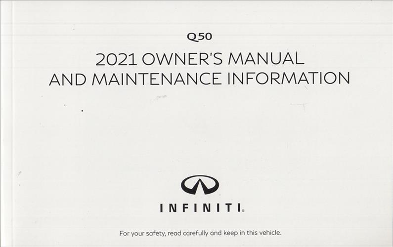 2021 Infiniti Q50 Owner's Manual Original