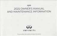 2021 Infiniti Q50 Owner's Manual Original