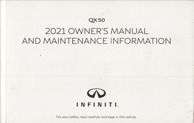 2021 Infiniti QX50 Owner's Manual Original