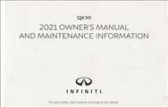 2021 Infiniti QX50 Owner's Manual Original