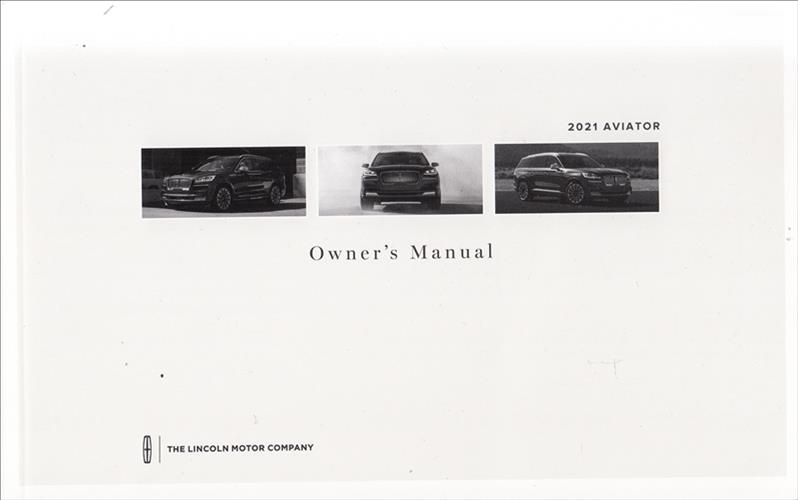 2021 Lincoln Aviator Owner's Manual Original