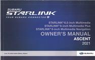 2021 Subaru Ascent Starlink Navigation & Multimedia System Owner's Manual Original
