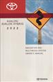 2022 Toyota Avalon Navigation System Owner's Manual Original (gas and hybrid)