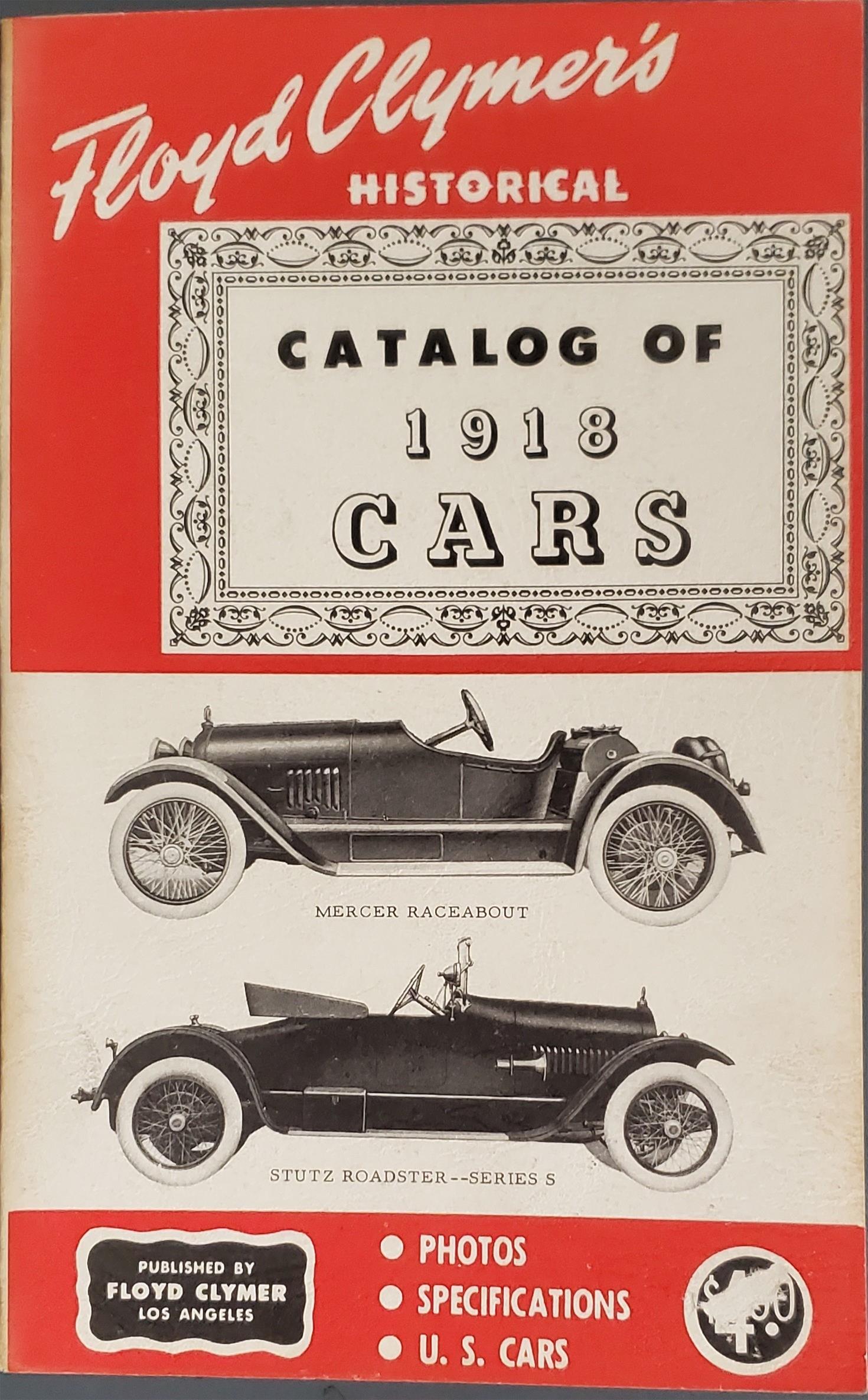 Floyd Clymer's Historical Catalog of 1918 Cars