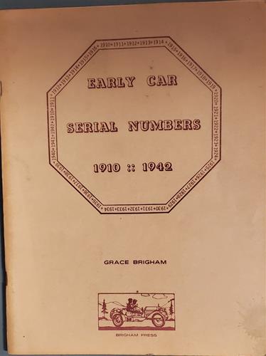 Early Car Serial Numbers 1910-1942 Automobiles of the U.S.A.