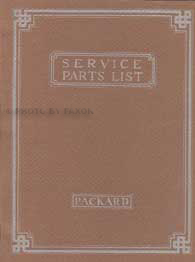 1922-1929 Packard Eight Illustrated Master Parts Book Reprint