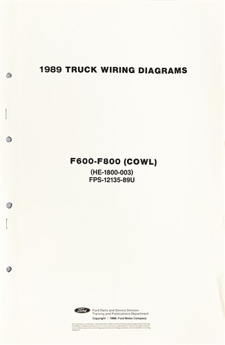1989 Ford Foldout Wiring Diagrams Original - Select your model from the list