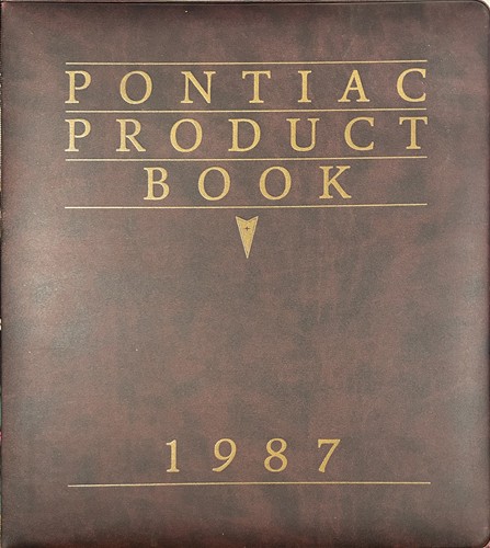 1987 Pontiac Data Book Dealer Album with Color and Upholstery Brochure Original - Small