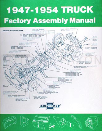 1947-1954 Chevrolet Pickup Truck Assembly Manual Reprint