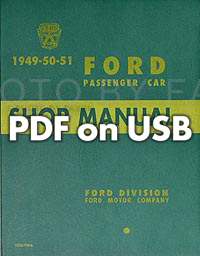 1949-1950-1951 Ford Car CD-ROM Shop Manual & FordOMatic Manual