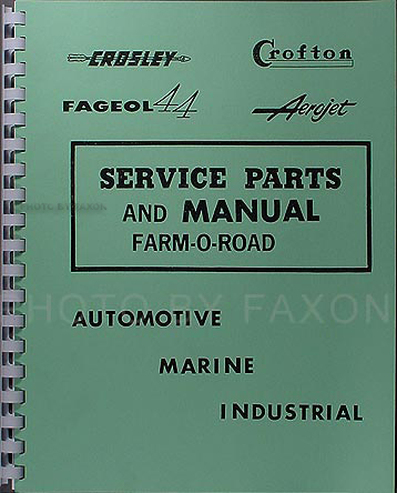 1950-1952 Crosley Farm-O-Road Repair Manual Reprint