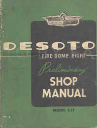 1952 De Soto Firedome 8 Preliminary Repair Manual Original