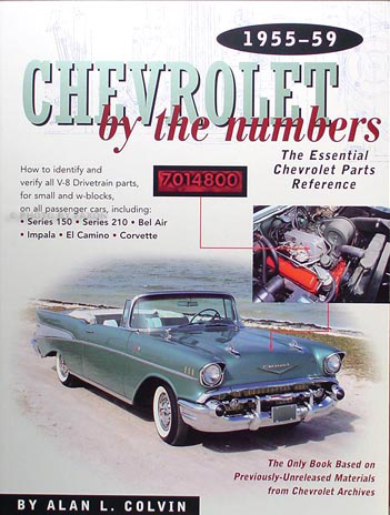 1955-1959 Chevy By the Numbers Decoder Book for V8 Drivetrain Parts