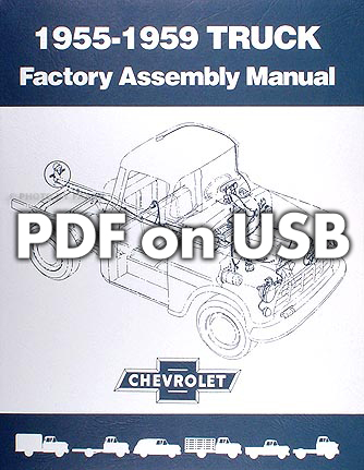 USB 1955-1959 Chevrolet Pickup Truck Factory Assembly Manual