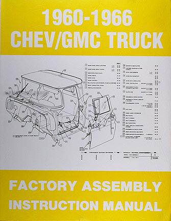 CHEVROLET GMC TRUCK ASSEMBLY MANUAL RESTORATION GUIDE RESTORE BOOK FACTORY 60-66
