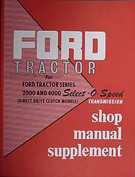 1962-1963-1964 Ford Tractor Shop Manual Reprint Supplement