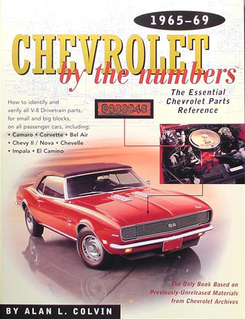 1965-1969 Chevy By the Numbers Decoder Book for V8 Drivetrain Parts