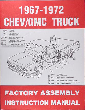 1967-1972 Chevy Truck GMC Assembly Manual Reprint Pickup Suburban Blazer Jimmy