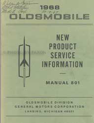 1968 Oldsmobile New Product Service Information Manual