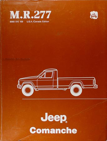 1986 Jeep Comanche Shop Manual Original - M.R. 277