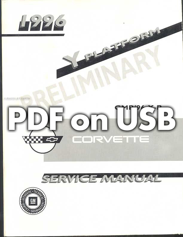 1996 Chevrolet Corvette Preliminary Service Manual on USB