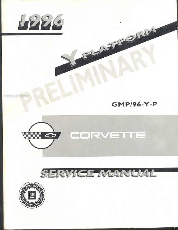 1996 Chevrolet Corvette Repair Manual Original 2 Volume Set 