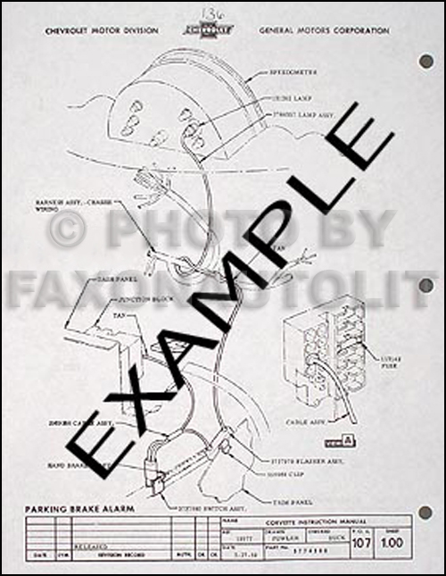 1961 Corvette Reprint Factory Assembly Manual 61