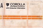 early 1973 Toyota Corolla Owner's Manual Original No. 9666A
